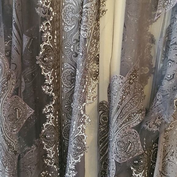 Gorgeous floral burnout fringe kimono coverup plus 2X new - Picture 5 of 14